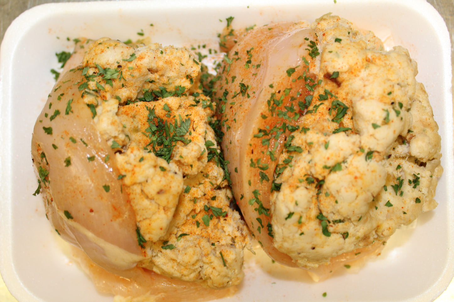 Boneless Chicken Breast Stuffed with Patty’s Homemade Bread Stuffing